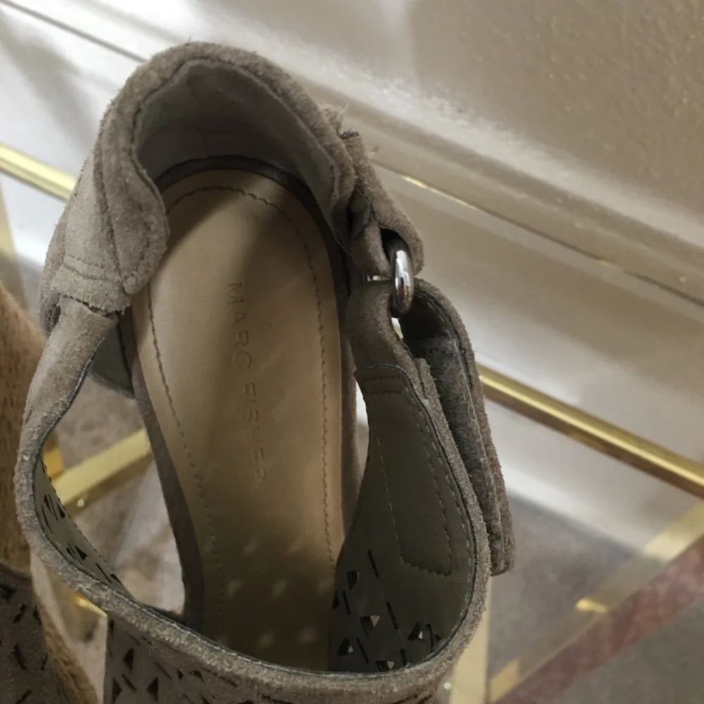 Marc Fisher Helina Platform Espadrille Wedge Sandals 8